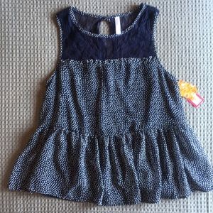 NWT Blue Polka Dot Blouse